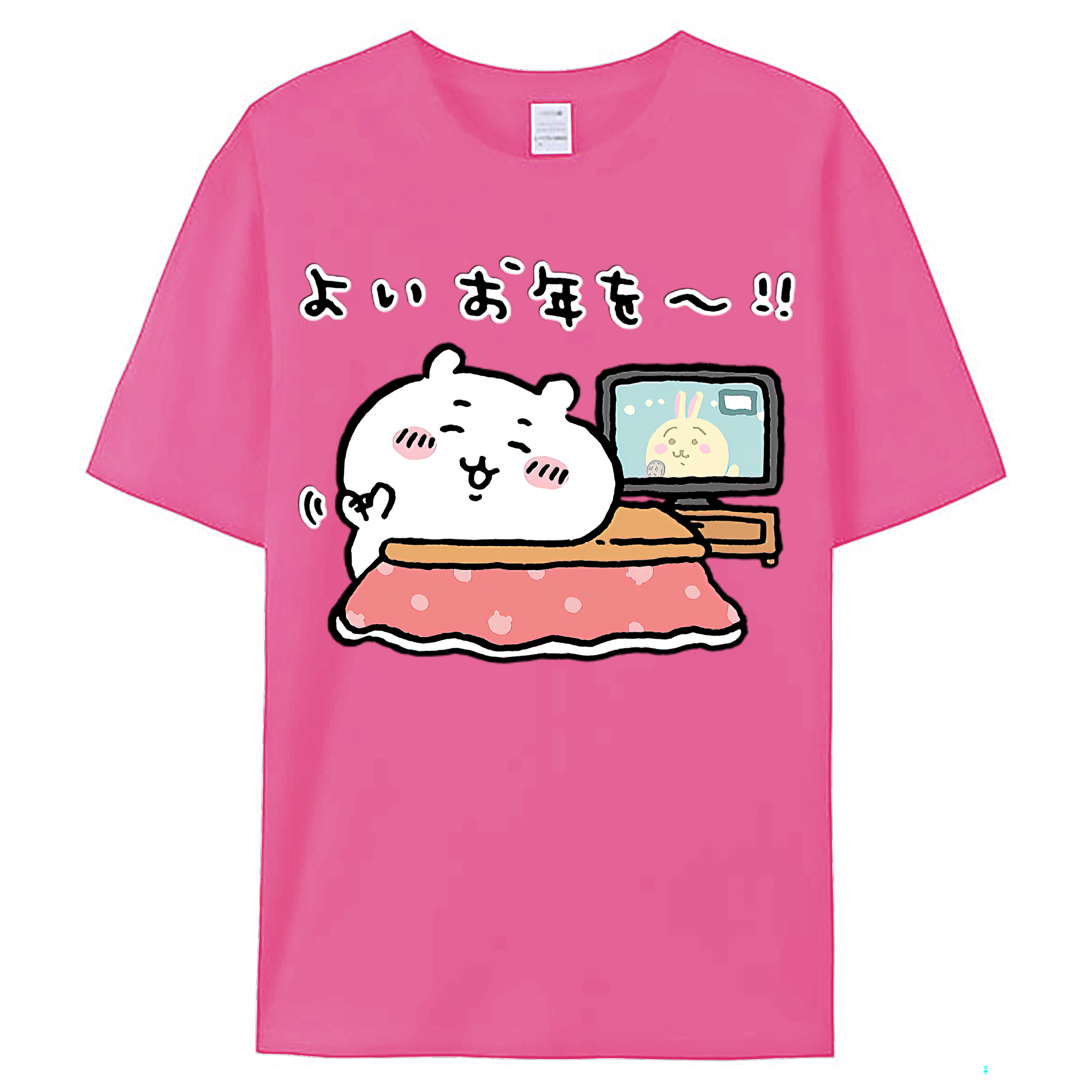 （画像用） ちいかわ ちいかわ Chii-kawa chiikawa レディースカジュアルプリントTシャツ（綿100％）
